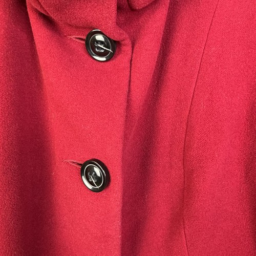 London Fog Women's 12 Red Wool Cashmere Blend Funnel Collar Coat - photo 5