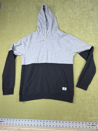 DC Shoes Mens Large Gray Black Colorblock Pullover Hoodie