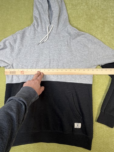 DC Shoes Mens Large Gray Black Colorblock Pullover Hoodie - photo 2
