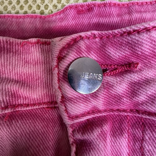 Women's Dusty Pink Distressed Jean Skirt Ripped Frayed Denim - photo 3
