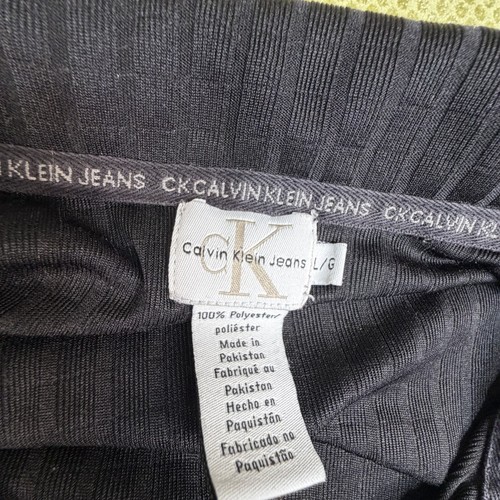 Calvin Klein Jeans Men's L Black Tonal Stripe 1/4 Zip Polo - photo 4