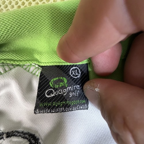 Quagmire Men's XL Lime Green Golf Polo Performance Shirt - photo 5