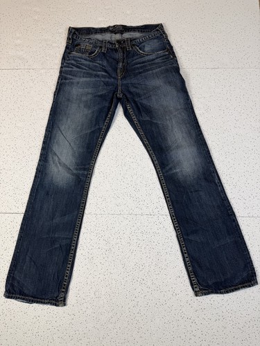 Silver Jeans Craig Mens 31x34 Straight Leg Blue Denim