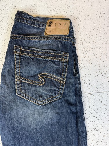 Silver Jeans Craig Mens 31x34 Straight Leg Blue Denim - photo 3