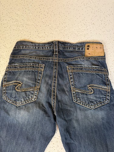 Silver Jeans Craig Mens 31x34 Straight Leg Blue Denim - photo 4