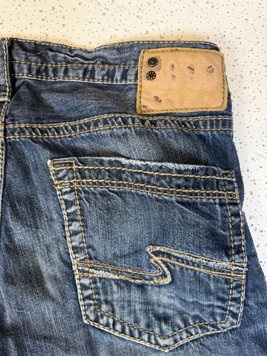 Silver Jeans Craig Mens 31x34 Straight Leg Blue Denim - photo 5