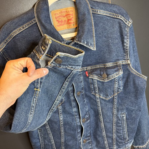 Levi's Men's Medium Wash Blue Stretch Denim Trucker Jacket M - photo 5