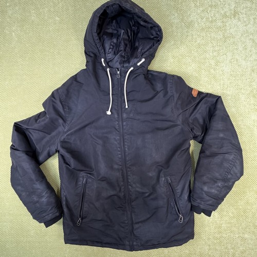 Jack & Jones Originals Mens L Black Hooded Insulated Jacket