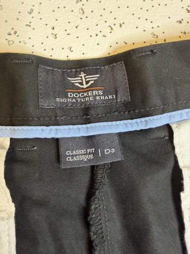 Dockers Signature Khaki D3 Classic Fit Pants Mens 34x32 Black - photo 5