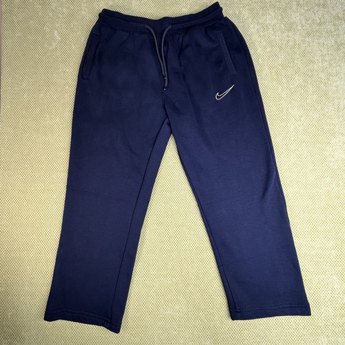 Nike Youth XXL Black Open Hem Sweatpants Swoosh Drawstring