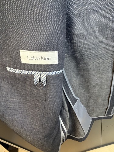 Calvin Klein Men's 42R Gray Wool Linen Blend Sport Coat - photo 4