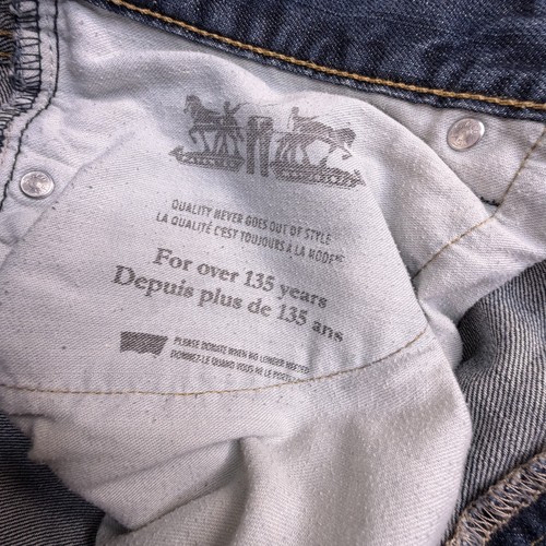 Levi's 505 Regular Fit Jeans Men's W36 L30 Dark Blue Denim - photo 5
