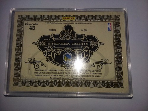 2011 Panini Gold Standard Stephen Curry Auto Golden State Warrio - photo 2