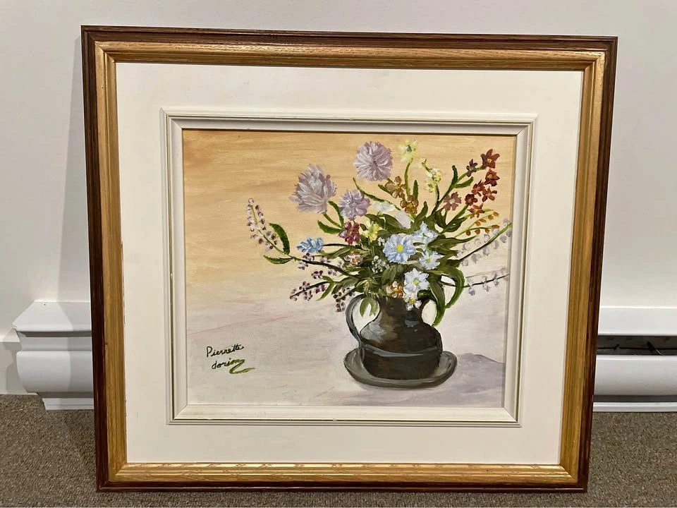 Pierrette Dorion Floral Still Life Oil Painting