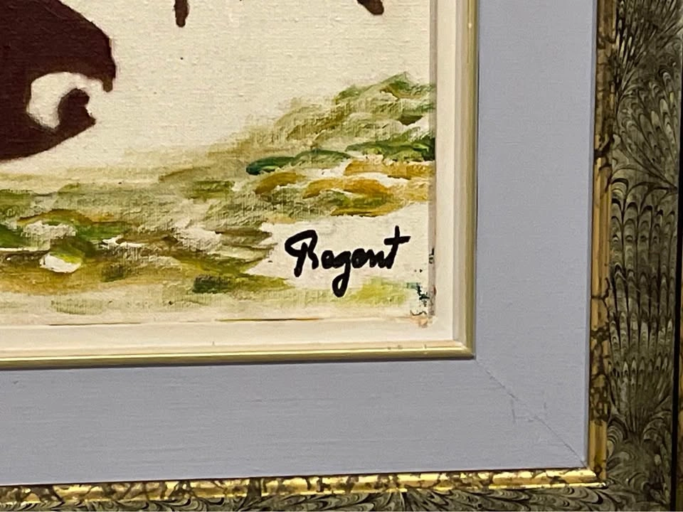 Regent Signed Deer Oil Painting - photo 2