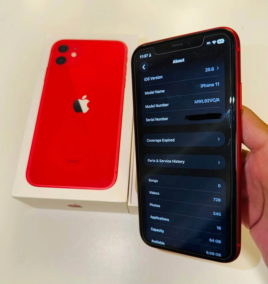 iPhone 11 Product RED 64GB Like New - photo 3