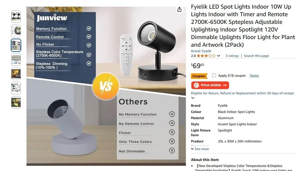 NEW - Illuminate with Precision: 10W Indoor LED Spot Lights image indicator(3)