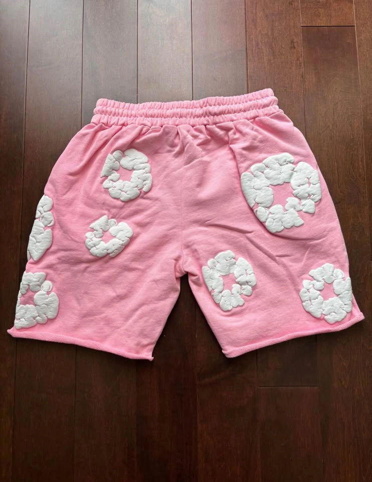 Pink denim tears shorts - photo 2