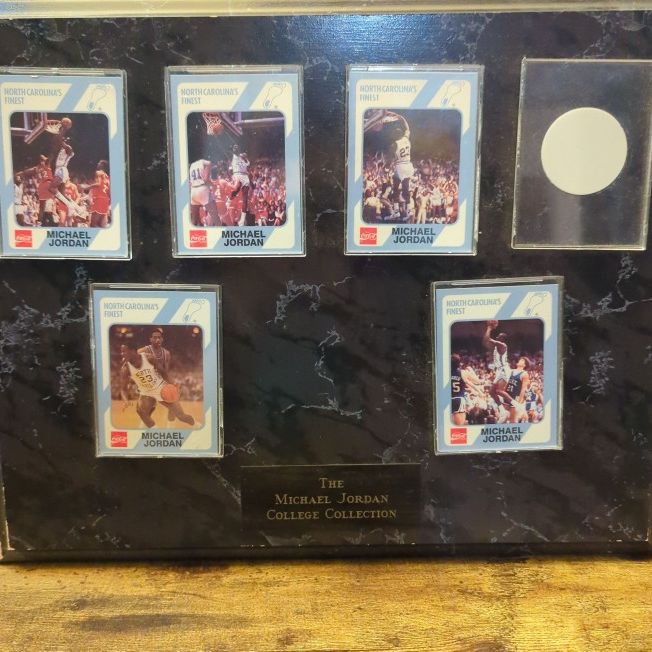 The Michael Jordan College Trading Card Plaque