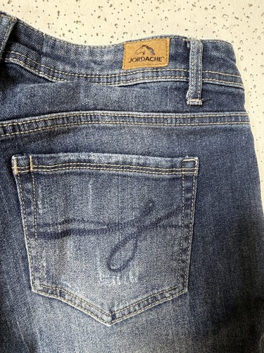 Jordache Slim Boyfriend Jeans Women's 4 Dark Wash Distressed - photo 5