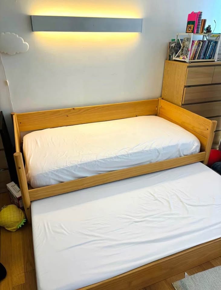 Modern Twin Bed with Trundle + Mattress - photo 3