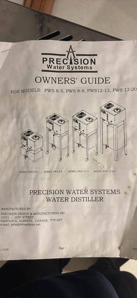 Precision Water Distiller PWS-8-8 with Pump and Drain Kit - photo 3
