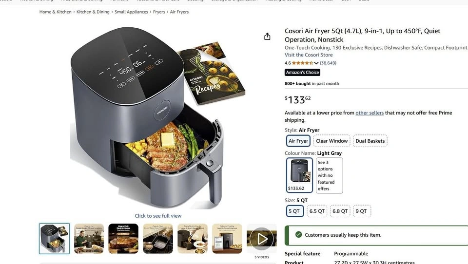 Cosori Pro LE 5.0-Quart Air Fryer