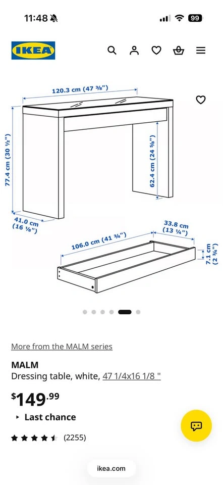 IKEA MALM Dressing Table - photo 5