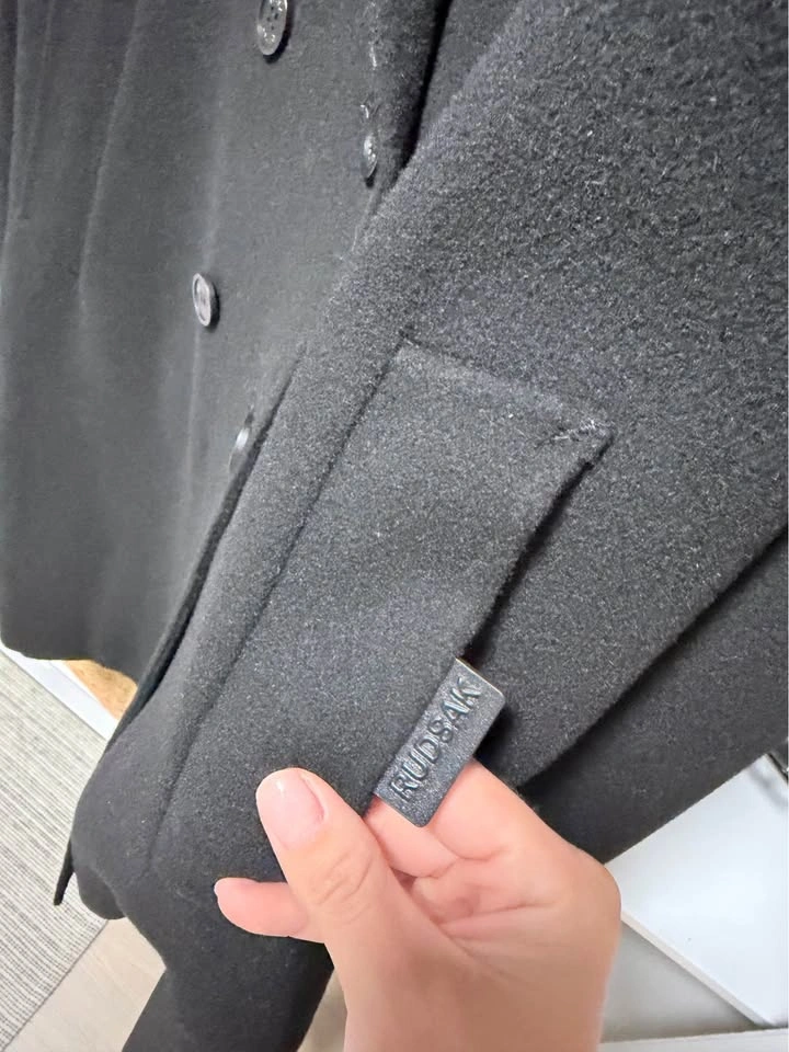 RUDSAK Women’s Black Wool Coat – Size XL – Brand New - photo 3