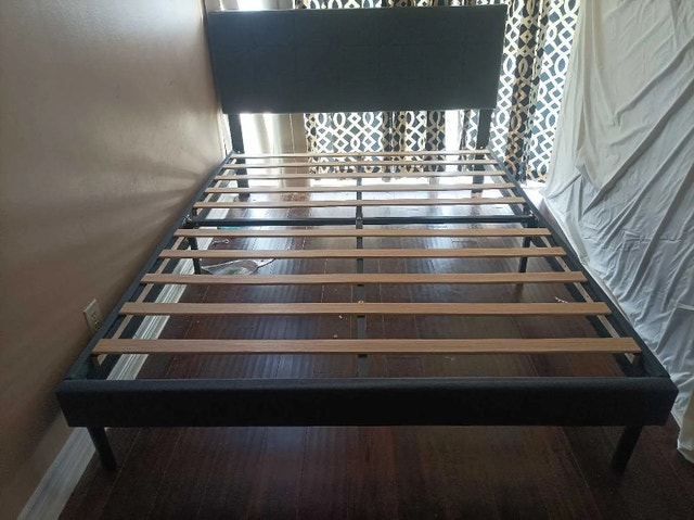 Molblly Upholstered Platform Bed Frame with Headboard