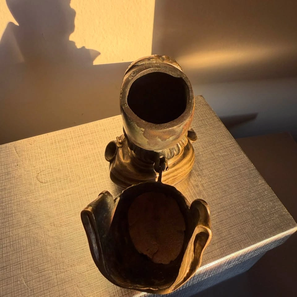 19th Century Antique Figural Bronze Inkwell - photo 5