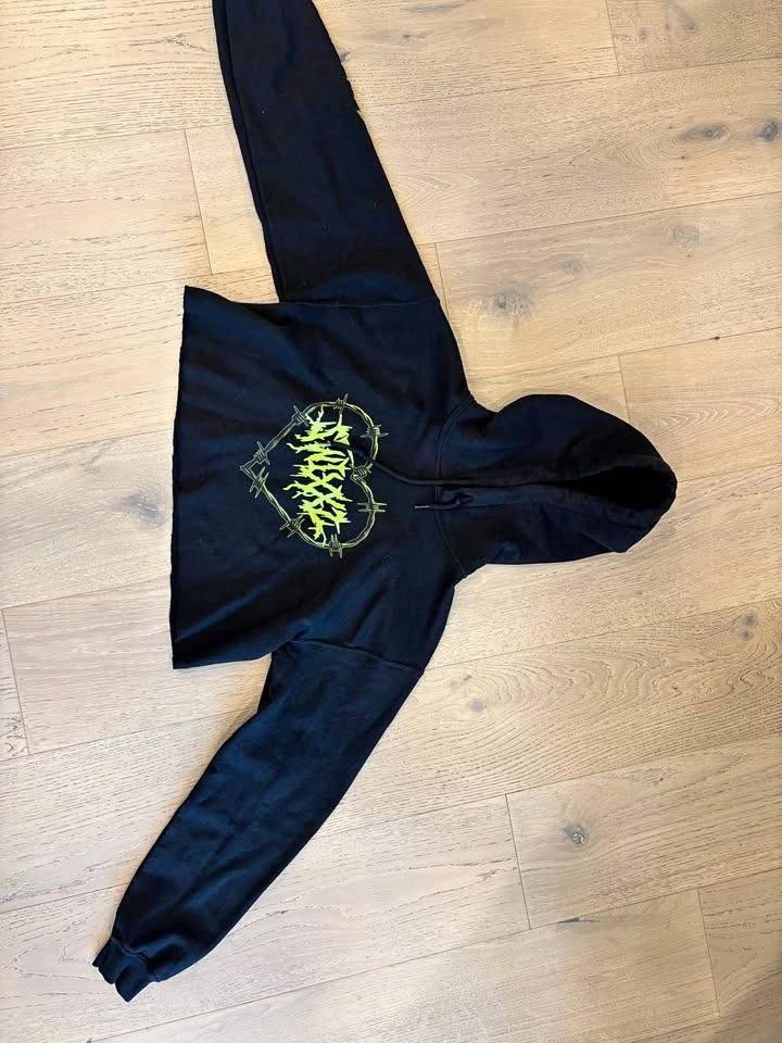 Black and Green Alt Anime Hoodie
