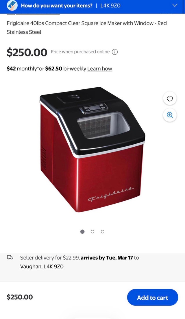 Frigidaire 40lbs Compact Clear Square Ice Maker