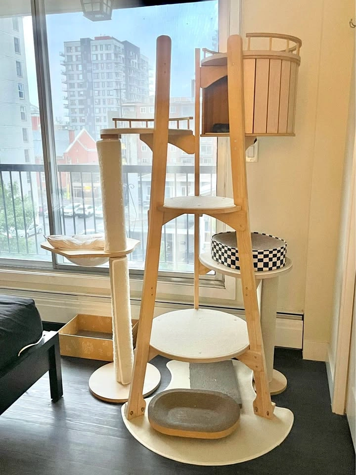 Solid Wood Cat Tree