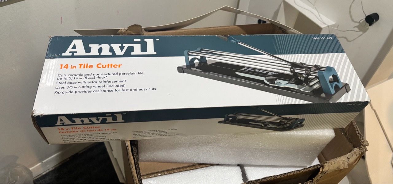 Anvil 14-Inch Manual Tile Cutter
