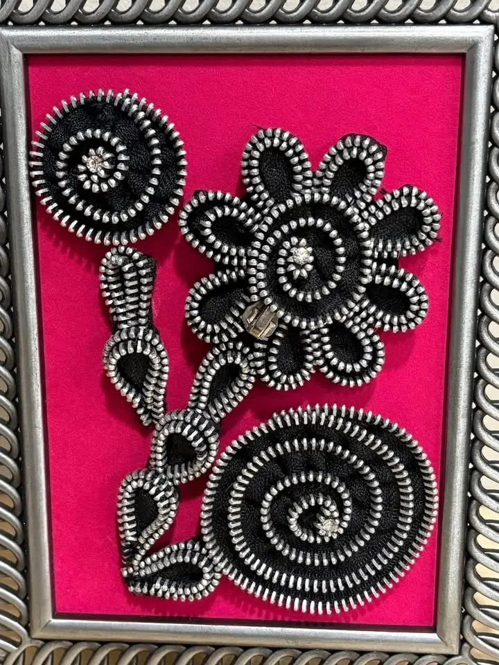 Handmade Silver and Pink art frame - photo 3