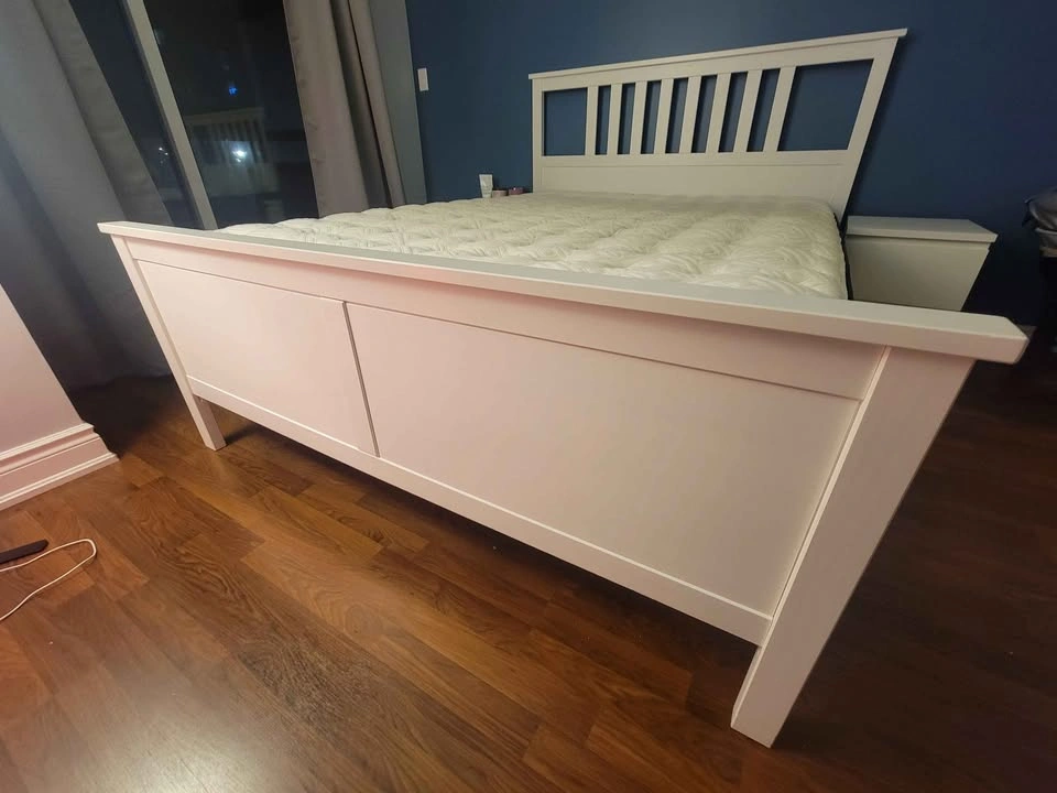 IKEA HEMNES Queen Bed, MALM Nightstands, & Mattress - photo 2