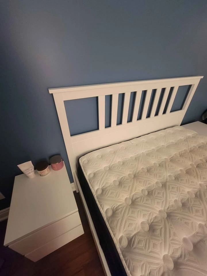 IKEA HEMNES Queen Bed, MALM Nightstands, & Mattress - photo 3