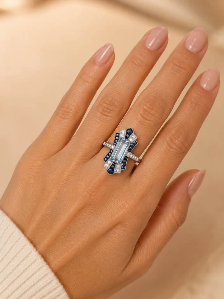 Art Deco vintage style ring - photo 2
