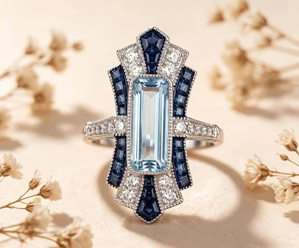 Art Deco vintage style ring - photo 4