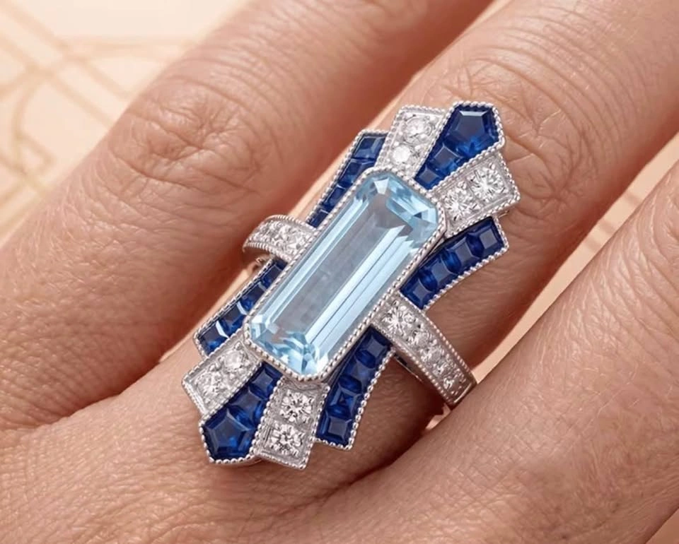 Art Deco vintage style ring - photo 5