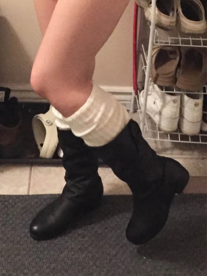 vintage black calf boots - photo 3
