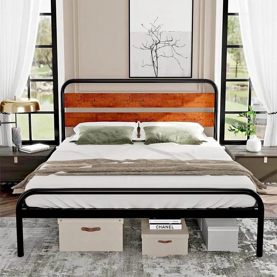 King Size Bed Frame with Headboard