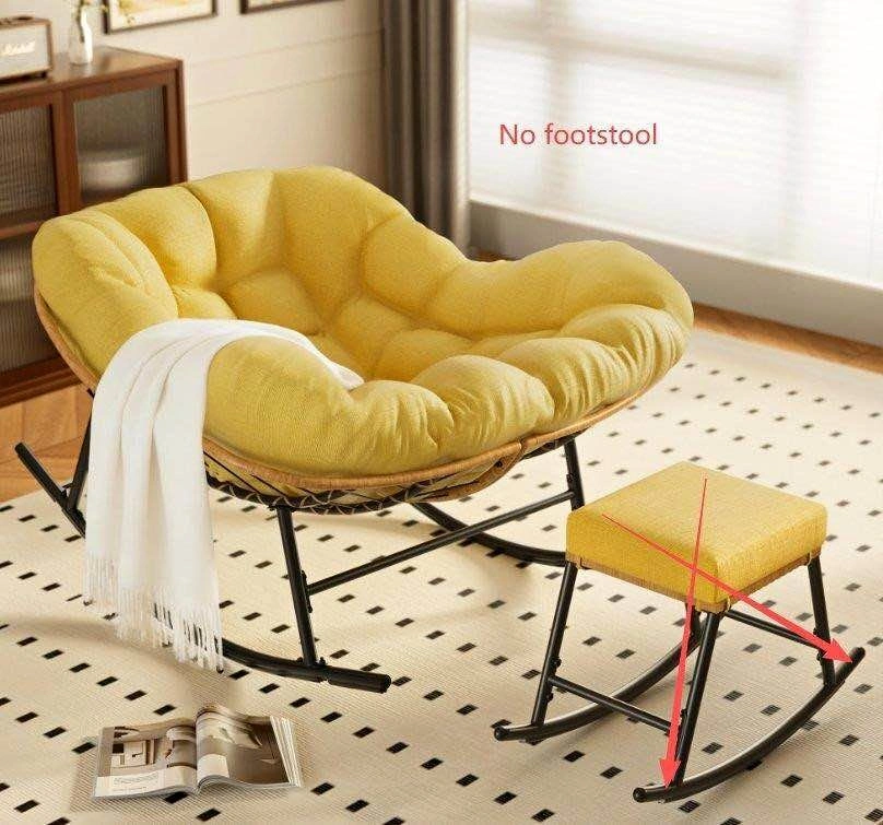 Large yellow rocking chair