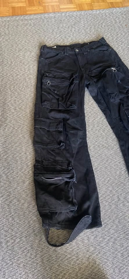 Zara Black Baggy Cargo Pants - photo 3