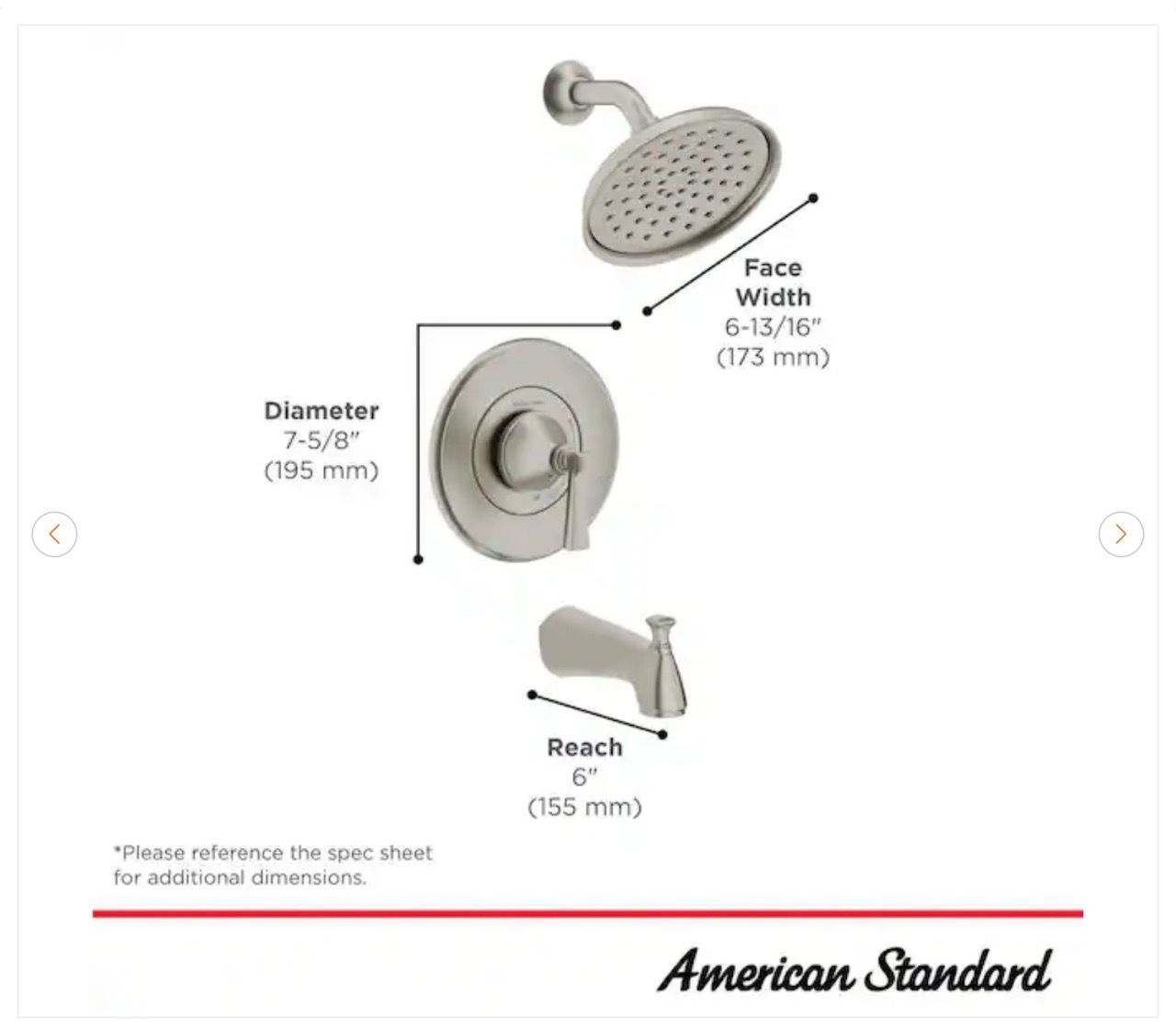 American Standard Rumson Tub and Shower Faucet - New - photo 4