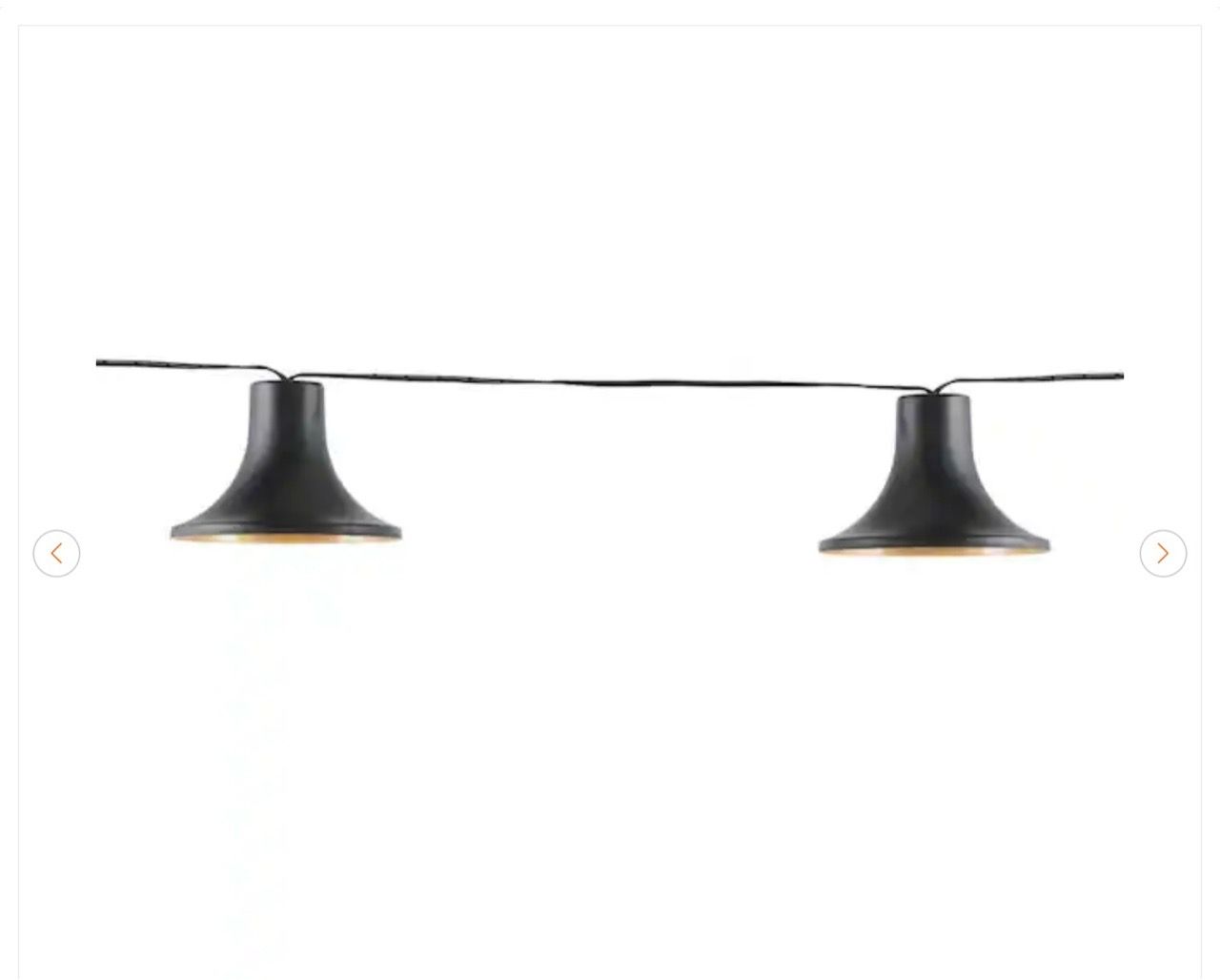 Hampton Bay 10-Light 12 ft. Black LED Lantern String Light - photo 2