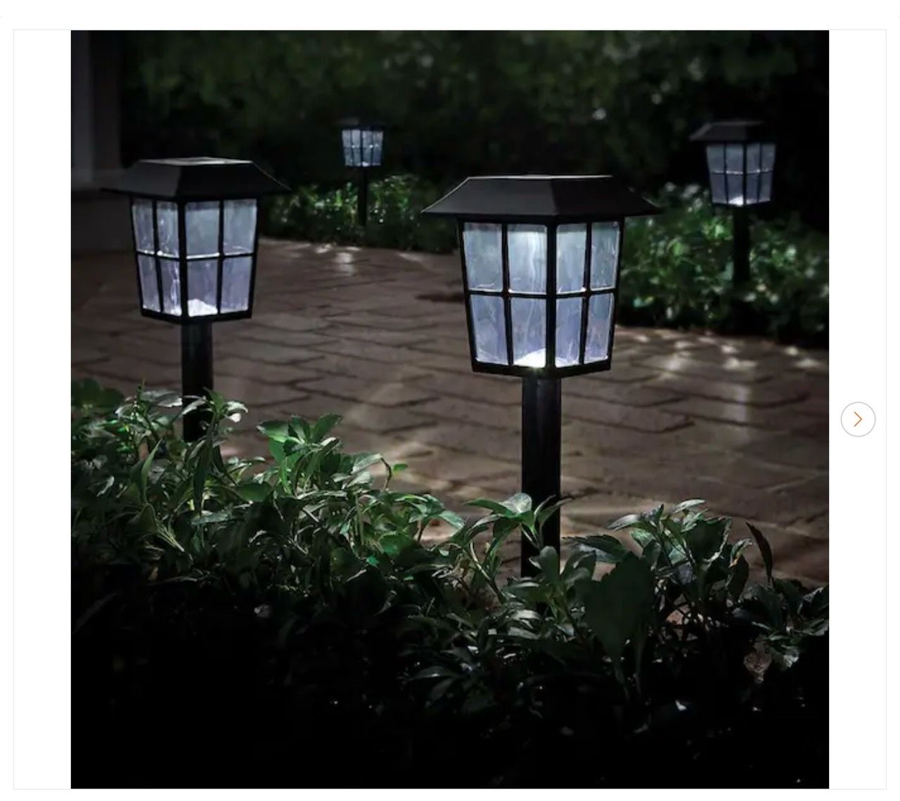 Hampton Bay Archer Solar Path Lights (4-Pack) - New