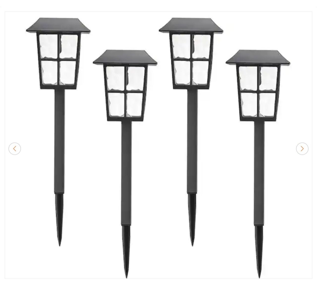 Hampton Bay Archer Solar Path Lights (4-Pack) - New - photo 2