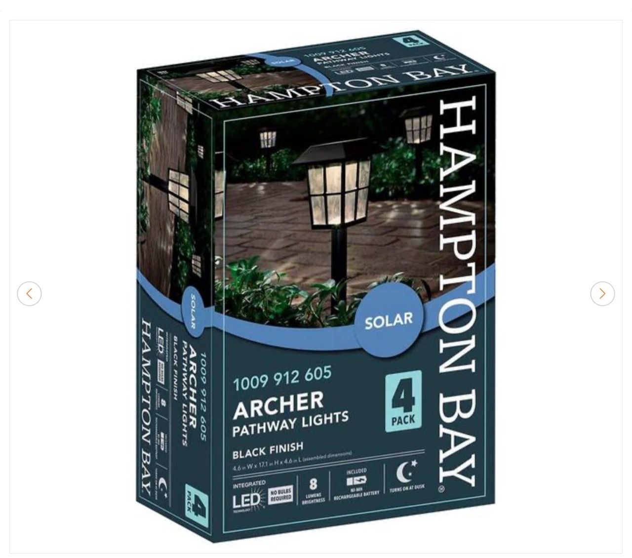 Hampton Bay Archer Solar Path Lights (4-Pack) - New - photo 4